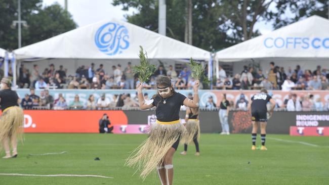 Fans enjoy the atmosphere at the NRL match between Cronulla Sharks and Gold Coast Titans at C.ex Stadium. Photo: Tim Jarrett