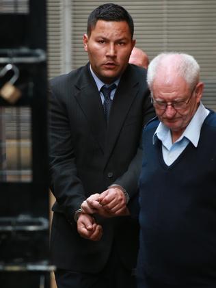 Guilty: Lloyd Haines leaves court. Picture: Cameron Richardson.