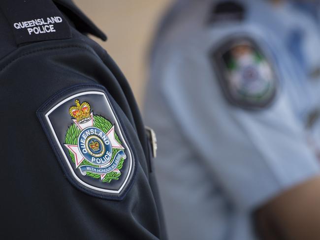 Queensland Police Service badge on uniform, Monday, July 27, 2015. Photo Kevin Farmer / The Chronicle