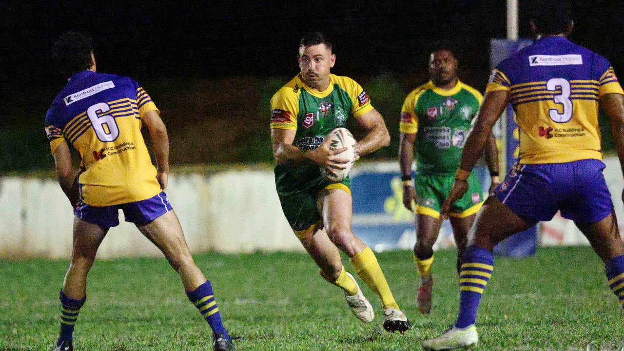 Gladiators’ Whyatt Barnes during last week’s win over Kangaroos. Picture: Brendan Radke