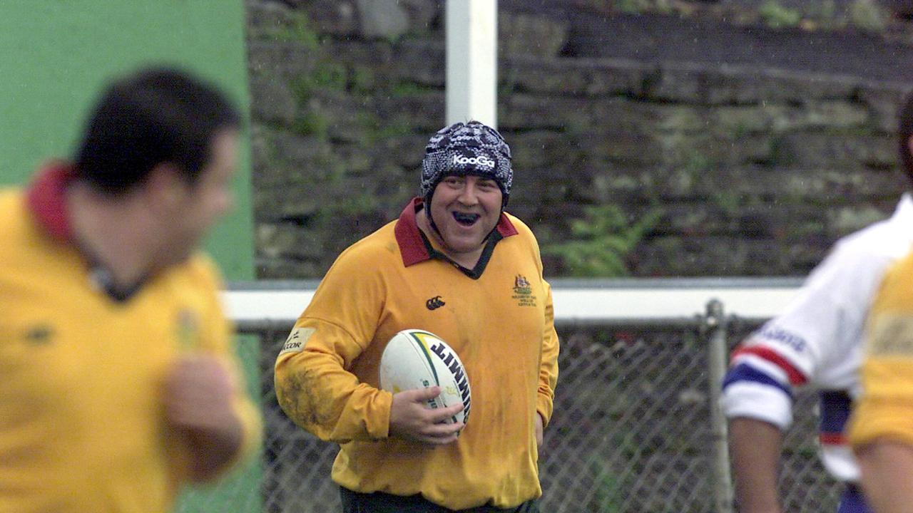 Joe Hockey played in the Parliamentary 15 against a French Consular side at Manly Oval in 2003. Picture: Glen Campbell