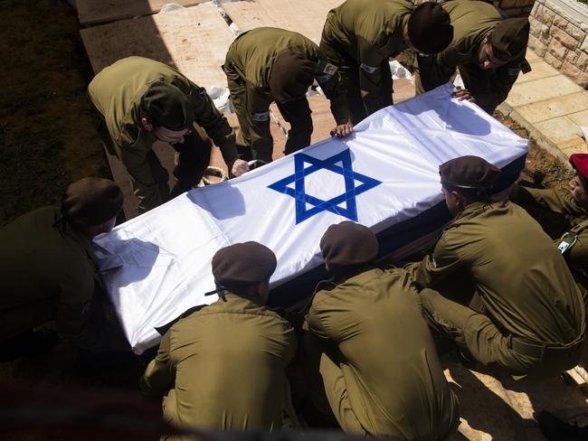 Israelis have turned out in force for the sheer number of funerals for fallen soldiers. Picture: Getty Images