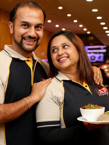 Amit Acharya and his wife Anjana Dhakal at their restaurant AD’s Kitchen in Campsie. Picture: Jonathan Ng