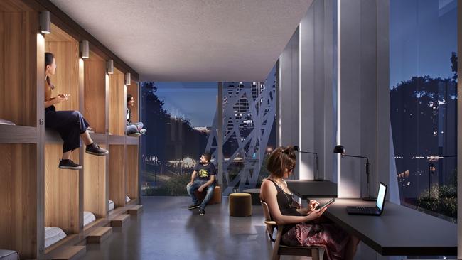 An artist’s impression of the accommodation at the Powerhouse Parramatta.