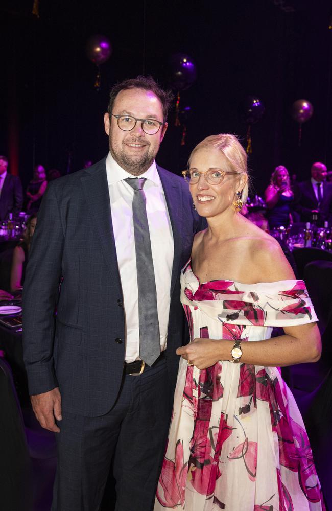 Gordon and Kiriley Grover at St Andrew's Toowoomba Hospital Ball at The Empire on Friday, November 1, 2024. Picture: Kevin Farmer