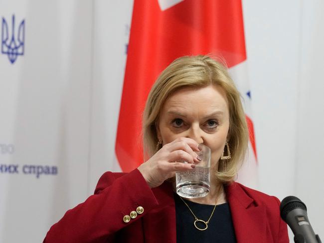 British Foreign Secretary Liz Truss announces a new alliance with Ukraine and Poland. Picture: AFP.