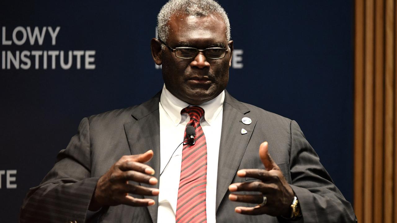 Solomon Islands Prime Minister Manasseh Sogavare. Picture: SAEED KHAN / AFP