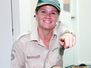 Dreamworld handler Melissa Reynolds seen at the park.