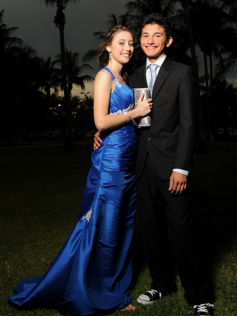 Cassandra Wardrop and Sonny Daye at the Palmerston High School 2010 formal at SkyCity Casino.