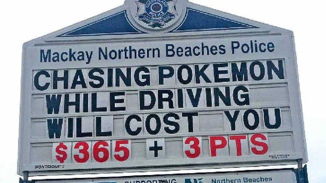 WARNING: Mackay Northern Beaches police are warning drivers they’ll face hefty fines for chasing Pokemon while behind the wheel. Picture: Contributed