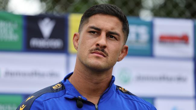 DAILY TELEGRAPH. MARCH 12, 2025.Pictured is Parramatta Eels player Dylan Brown during a media call at Eels HQ in Kellyville today. Picture: Tim Hunter.