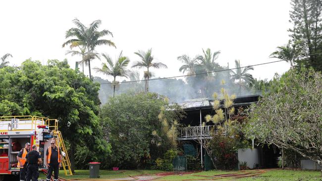 As flames spread across the two storey Queenslander three members of the public rescued the family inside. Station officer at Cairns Fire Station Dan Stowers confirmed everyone involved were safe and accounted for. Photo Tim Little.