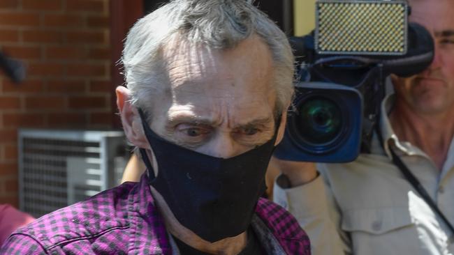 William Trotter leaving Port Adelaide Magistrates Court. Picture: Roy VanDerVegt