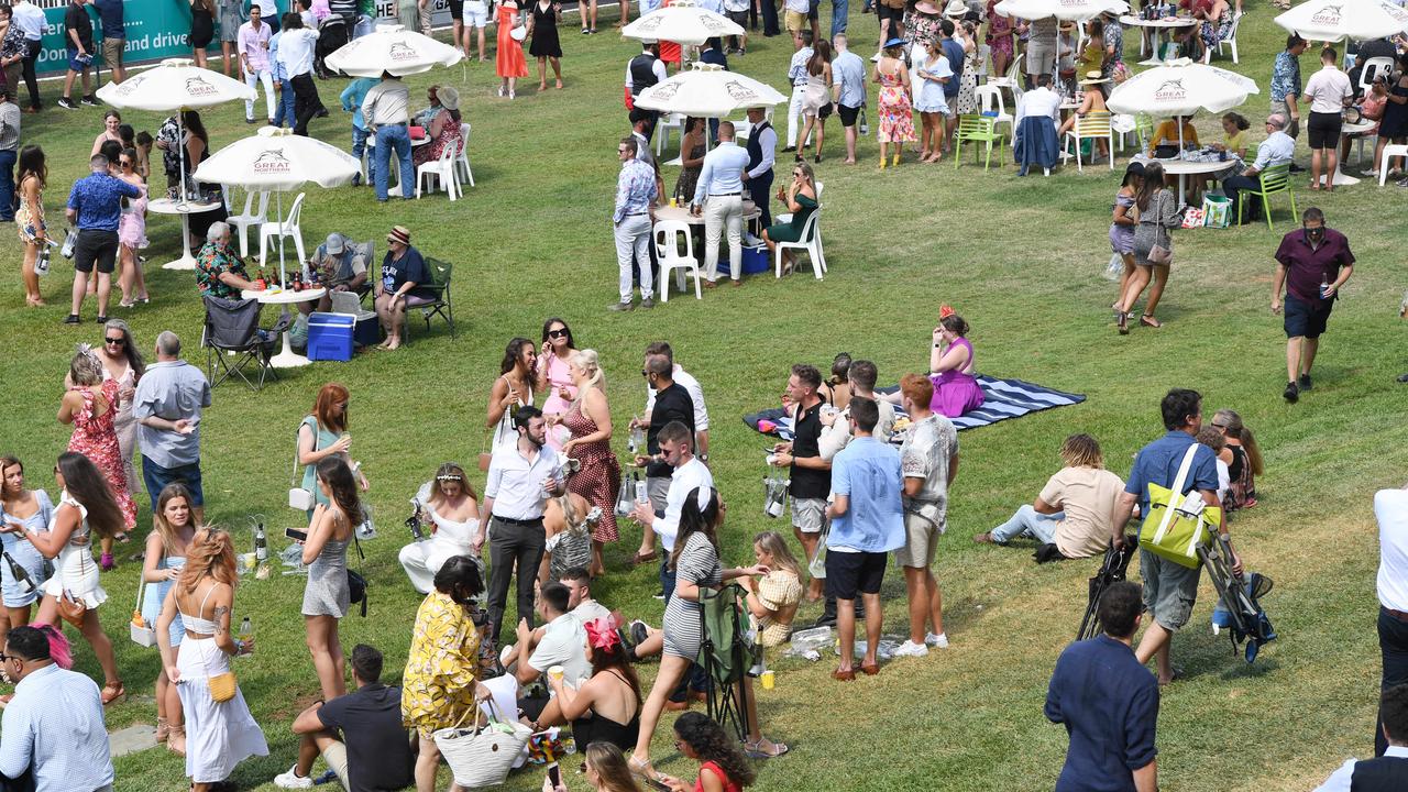 Punters at the 2020 Great Northern Darwin Cup Carnival. Picture: Katrina Bridgeford.