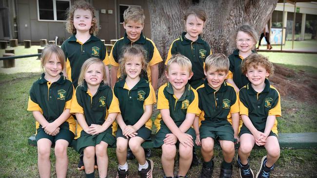 Coolabunia State School Prep Stars. Back from left: Margo, Henry, Mellody, Isabella. Front from left: Amelia, Ellianna, Abigail, D-Jay, Lewis, Patrick. Picture: Patrick Woods.