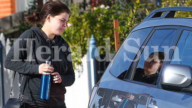 Belle Gibson outside her Northcote home. Picture: Ian Currie