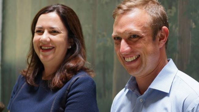 Premier Annastacia Palaszczuk with Dr Steven Miles, who will be Queensland’s next Minister for Health and Ambulance Services.