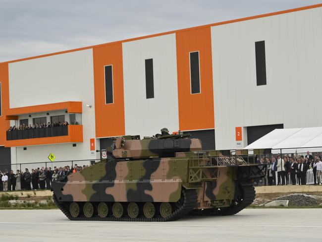 Redback IFV at the opening of the Geelong facility.