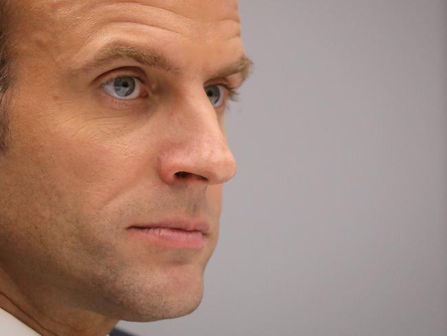 France's President Emmanuel Macron gestures during a bilateral meeting with India's Prime Minister Narendra Modi on the second day of the G20 Leaders' Summit in Buenos Aires. Picture: AFP