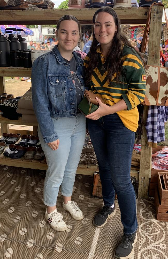 Bridget Wright) left) and Emily Wright at the Pioneer Valley Show on June 12, 2022. Picture: Duncan Evans