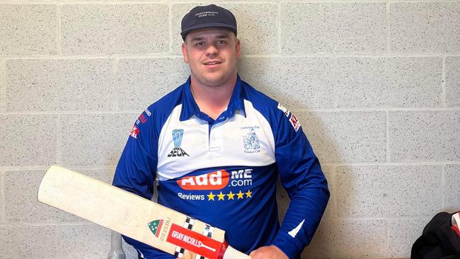 Zach Rattray after his latest star turn with the bat for Cheltenham Park.