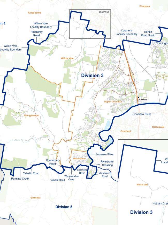 Gold Coast Division 3 Electoral Commission map 2020. Photo: ECQ