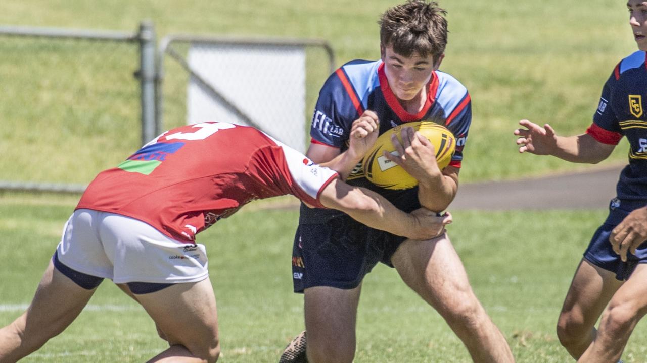 Hunter Price earlier in his career for the Clydesdales. He has made the Downs’ 16-18 years squad bound for Gladstone this weekend. Picture: Nev Madsen.
