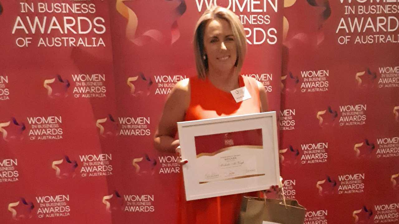 BUSINESS WOMAN: Michelle McVeigh was awarded the Women in Business 2018 Agribusiness Award .