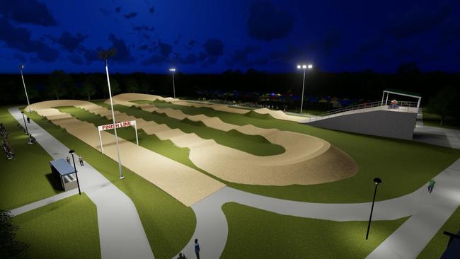 A concept image of the new national standard $3.7 million BMX track to be built at Brendale. IMAGE: Supplied Moreton Bay Regional Council