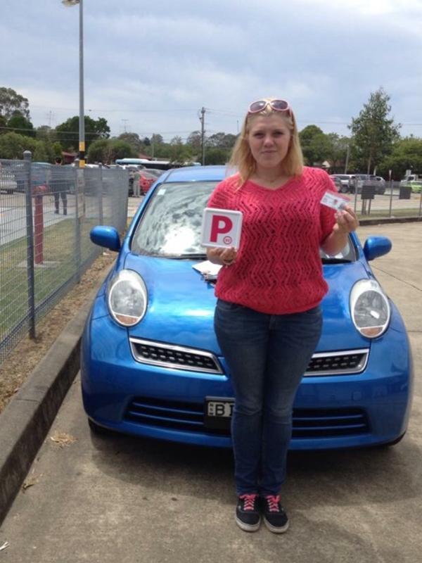 Hayley Ernst after she got her P-plates. Picture: Courtesy of Sharon Bellanto