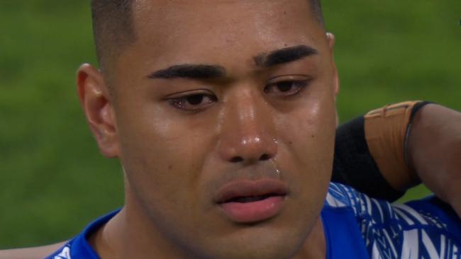 How much it means to Connolly Lemuelu. Photo: Fox Sports