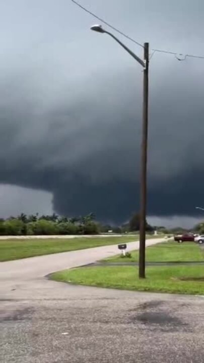 Funnel Cloud Swirls in South Florida Ahead of Milton Landfall