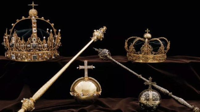 The Swedish Royal Family's crown jewels have been stolen from a cathedral and the culprit has fled on a boat. Picture: POLICE HANDOUT