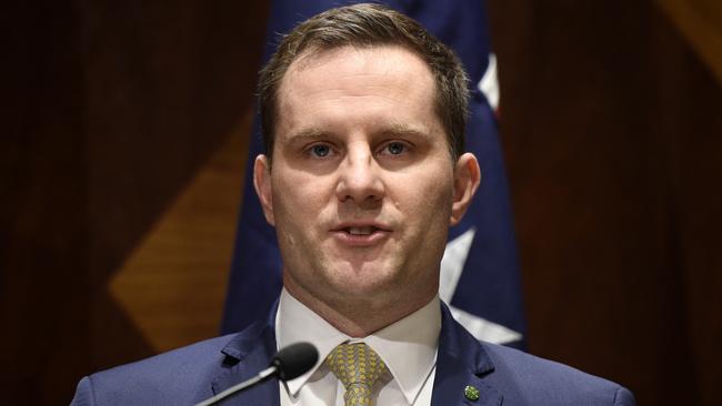 Wednesday’s hearing revealed Jean-Claude Perrottet and Christian Ellis asked a Liberal Party member for $50,000 to help unseat Alex Hawke (pictured). Picture: NCA NewsWire / Andrew Henshaw