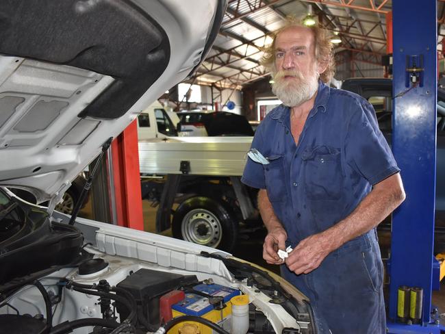 Michael Dunn at Mick Dunn Motor Repairs in Mackay. Picture: Madeleine Graham