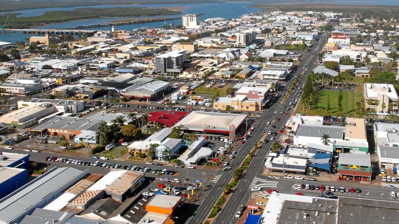 Aerial shot of Mackay city. Picture: Lee Constable