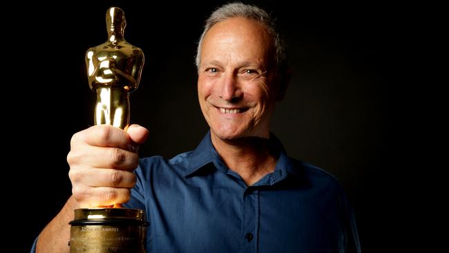 Ben Osmo from Narrabeen pictured with his Oscar, at the Manly Daily office.