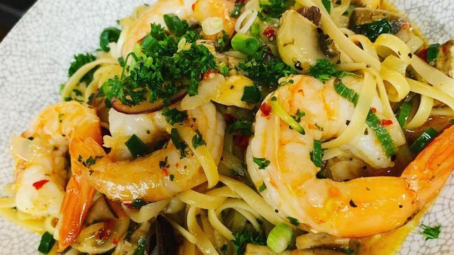 Prawn pasta is hard to beat. Picture: Facebook