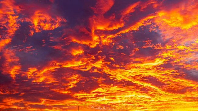 Sunset in Campbelltown, 24th May 2024. Picture: Lachy Riley