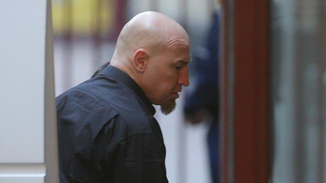 Gavin Preston arrives at the Supreme Court in Melbourne for the beginning of his murder trial in 2015. Picture: Hamish Blair