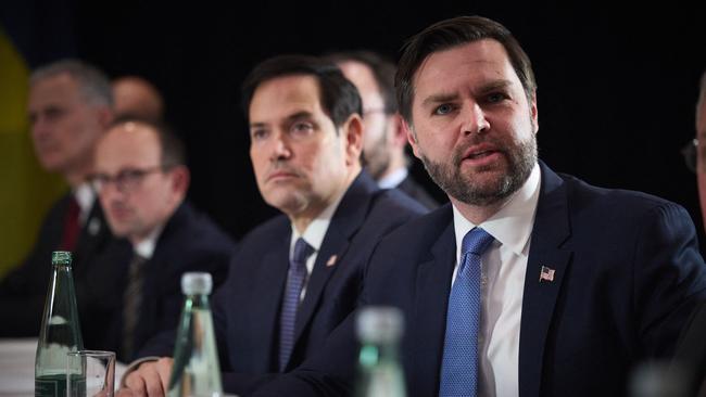 US Vice-President JD Vance, right, and US Secretary of State Marco Rubio at the Munch Munich Security Conference. Picture: AFP