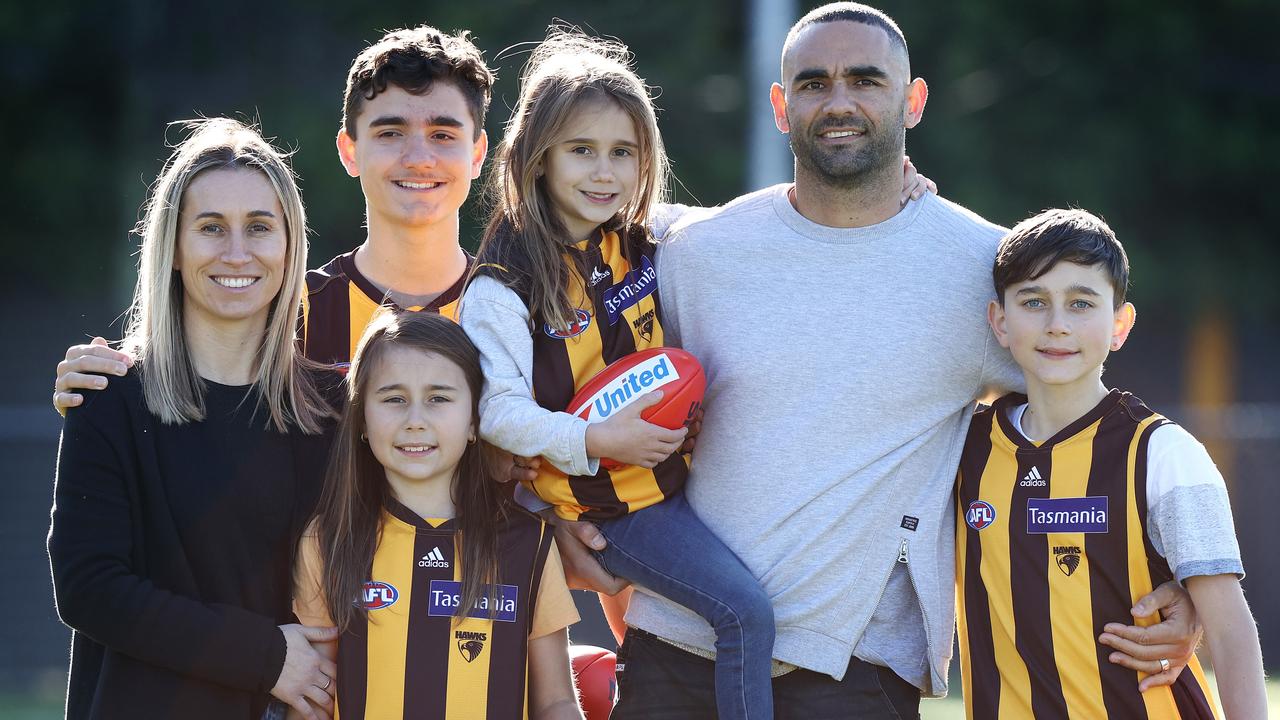 The Burgouyne family ahead of the big milestone. Picture: Michael Klein