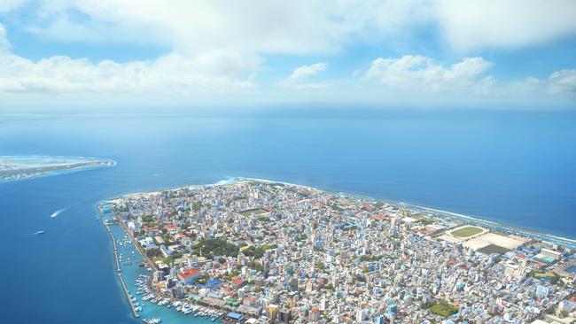 ESCAPE: Aerial view of Male, Maldives capital. Picture: iStock