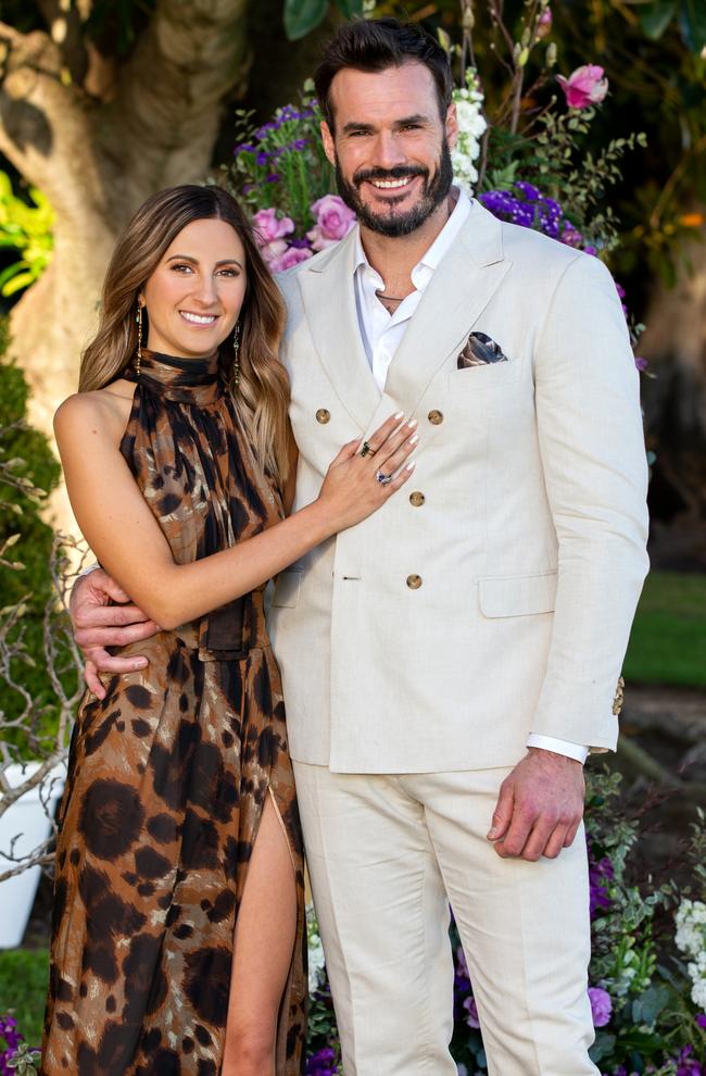 Locky Gilbert’s season of The Bachelor had the second-lowest premiere. Gilbert is pictured with his chosen winner Irena Srbinovska.