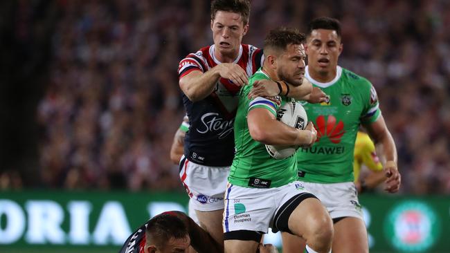 Aidan Sezer during his time with Canberra Raiders. Picture: Jonathan Ng