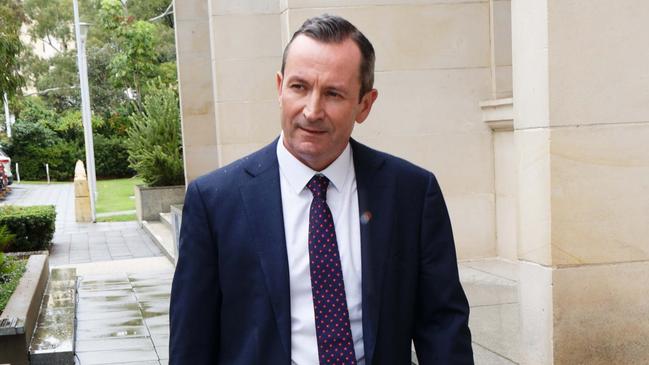 Mark McGowan arrives at Parliament House on Thursday. Picture: AAP