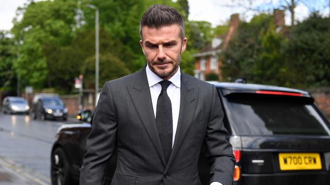 Former England international footballer David Beckham