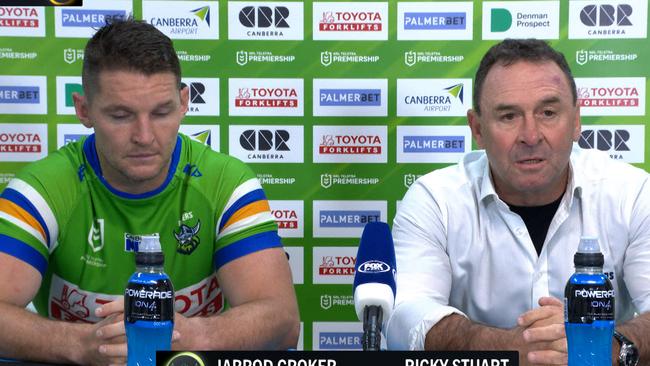 Jarrod Croker and Ricky Stuart.