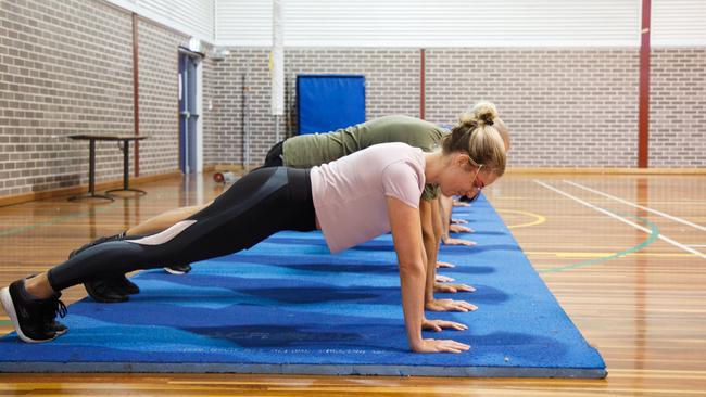 Journalist Carla Hildebrandt takes on the physical challenge. Picture: Tim Pascoe