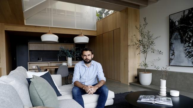 Mat Wilk, managing director of Ballast Point Projects, at his recently developed house in Balmain Picture: Nikki Short